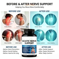 Capsules à base de plantes pour le soutien de la santé du nerf sciatique, supplément d'acide alpha-lipoïque et de nerf sciatique