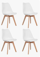 Chaise de restaurant moderne en plastique avec coussin, dossier en forme de coquille, design tulipe, couleur et logo personnalisables, usage commercial