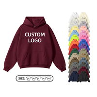 Sweat à capuche streetwear vierge, prêt-à-porter, 345 GSM, épais, coupe oversize, épaules tombantes, avec intérieur en molleton doux pour homme