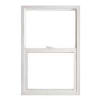 Fenêtre à double battant en PVC au design simple Fenêtre en vinyle UPVC isolée pour maison résidentielle Fenêtres à double vitrage
