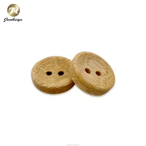 13 MM Natural Wood Button Raw Color 2 Holes Wood Buttons For Clothing