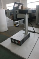 Graveur laser à fibre portable 20W 30W 50w Raycus Machine de marquage avec 300*300mm SG7110 Galvo EZCAD Double anneau à point rouge rotatif