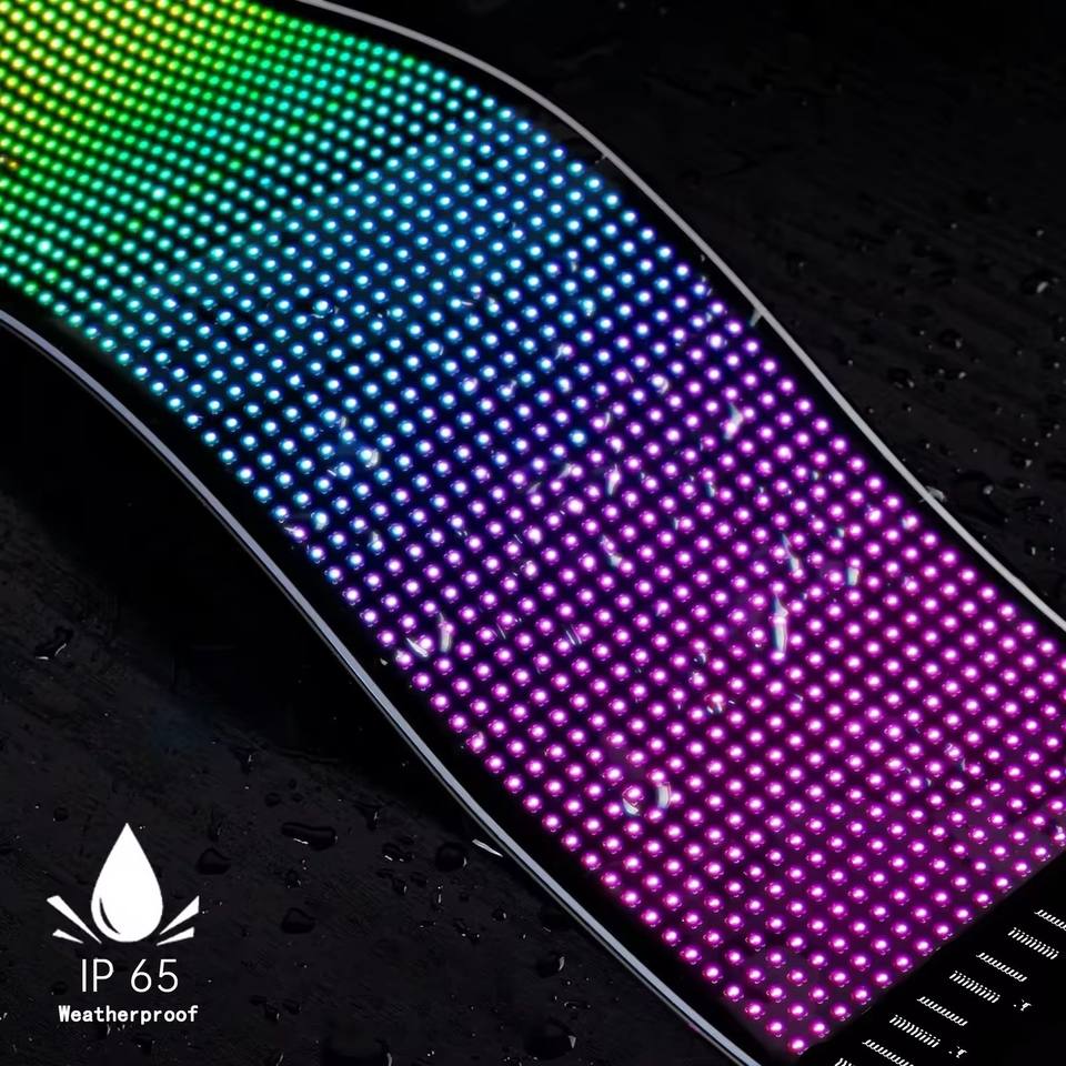 Led Screen Car Accessory Flexible LED Soft Screen Car Mounted LED Advertising Screen Full Color ...