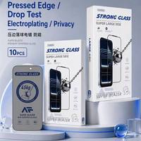 Protection d'écran AF anti-espion 45KG antistatique, film en verre trempé grand format incurvé pour iPhone 13 14 15 16 17 18 Pro Max Air
