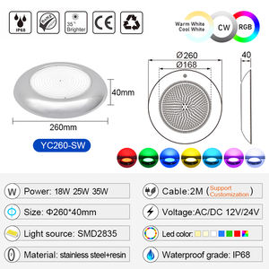 Nuevas llegadas lámpara de <span class=keywords><strong>piscina</strong></span> Led decorativa Ip68 resina subacuática rellena Rgb Led Luz de <span class=keywords><strong>piscina</strong></span> para <span class=keywords><strong>piscina</strong></span> con el mejor <span class=keywords><strong>precio</strong></span> - Product Image 2