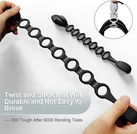 Crochet extensible tuyau stockage rideaux faisceaux multi-fonctionnel attaches de câble Silicone câble organisateur support de câble