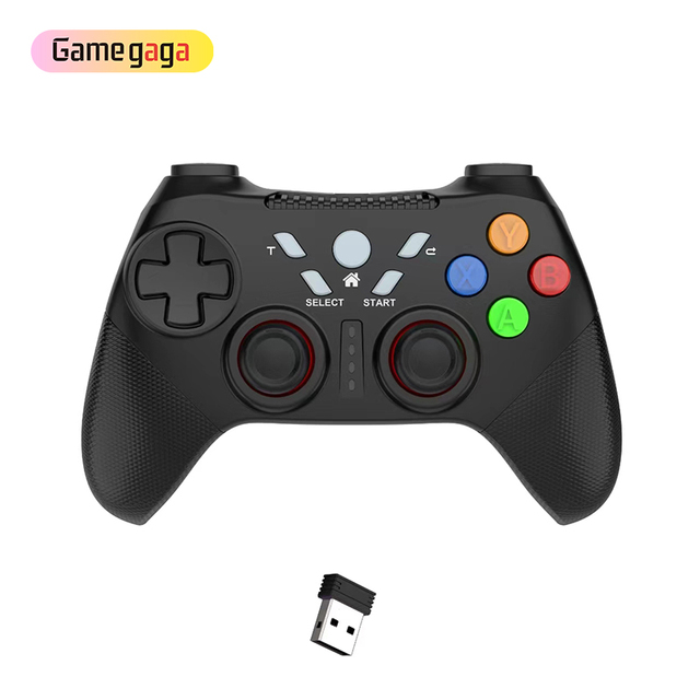 Gamegaga P6 Wireless Gaming Controller Joystick 2.4G Gamepad Vibration Motor Six-axis Gyroscope 8M Range Compatible PC Smart TV