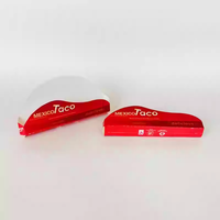 Emballages alimentaires en papier kraft biodégradable, écologiques, imperméables, portables, personnalisés, pour tacos, avec logo imprimé, taille personnalisée