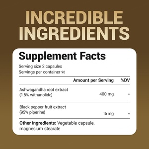 Extrait d'Ashwagandha Haute Puissance – Complément Herbal pour la Gestion du Stress et l'Amélioration du Sommeil – Capsules d'Ashwagandha - Product Image 6