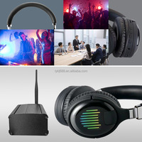 Équipement de disco silencieuse de la meilleure qualité, casques de fête silencieuse 500m, flash au rythme, disco silencieuse, cadeau gratuit émetteur avec micro