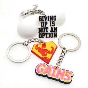 Porte-clés en caoutchouc PVC souple, plaque de musculation, porte-clés de musculation, porte-clés de musculation pour la salle de sport, souvenir - Product Image 3