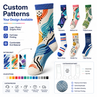 Chaussettes longues de sport personnalisées OEM, sans couture, respirantes, à séchage rapide, absorbant la transpiration, résistantes aux déchirures, en fibre de bambou imprimée