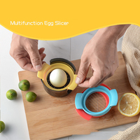 Gadgets de cuisine colorés, outil à œufs pas cher, multifonctionnel, tranche-œufs 3 en 1