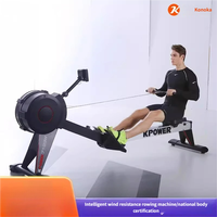 Máquina de Remo Sentado K7199W para Gimnasio en Casa, Resistencia al Agua, Plegable, Herramienta de Entrenamiento Cardiovascular Interior con Monitor Digital