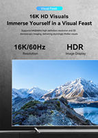 Commutateur Répartiteur HDMI Bidirectionnel 8K 16K 2x1, Prise en Charge 4K240Hz HDR pour Gaming PC PS5 Xbox Moniteur TV, Boîtier en Aluminium