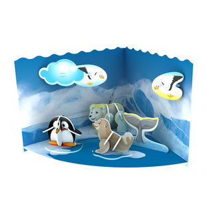 Modèle de scène de voyage en nature, puzzle 3D à assembler soi-même, <span class=keywords><strong>cercle</strong></span> arctique pour enfants - Product Image 1