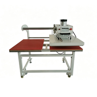 Presse à chaud pneumatique grand format 60x80cm à double station pour l'impression de sacs en papier par sublimation pour usine de vêtements