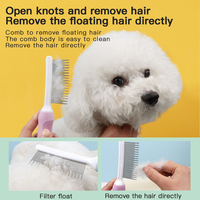 Peigne à puces avec Logo personnalisé pour chien, peigne de toilettage pour animaux de compagnie