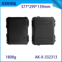 377x299x139mm étui rigide noir Ip67 étanche antichoc étui rigide PP étui à outils en plastique dur