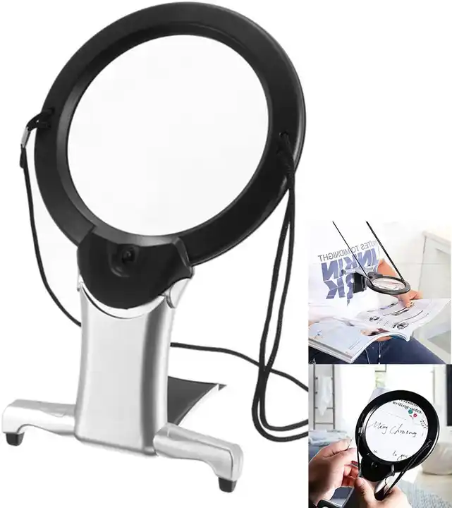led magnifying glass 2x 6x magnifier