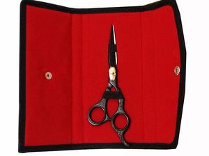 Ciseaux de coiffure professionnels en acier japonais J2 à bord rasoir, noirs, neufs, 6,5'', outil de beauté, lame en acier inoxydable OBEXA OBS-9861 - Product Image 2