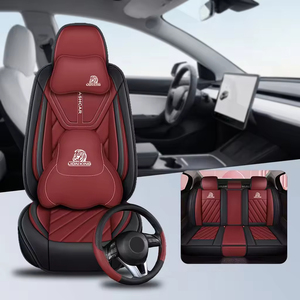 Housses de siège de voiture en cuir de style professionnel de luxe, protection intérieure personnalisée avec logo, toutes saisons, ensemble complet, Civic Golf universel - Product Image 2