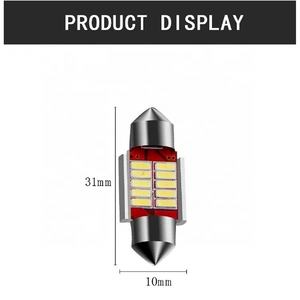 Usine 10 SMD LED universel Super lumineux <span class=keywords><strong>d</strong></span>ôme <span class=keywords><strong>ampoule</strong></span> lampe pour intérieur de voiture 6000k température de couleur 2 ans <span class=keywords><strong>porte</strong></span>-feston inclus - Product Image 2