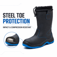 Bottes de sécurité montantes en cuir EN ISO 20345 S3, imperméables, avec embout en acier, résistantes à la perforation, pour usage industriel, toutes saisons
