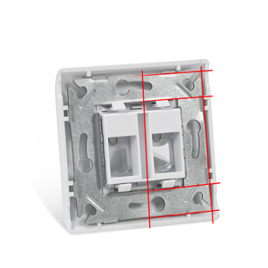 Nhà máy OEM phong cách Pháp faceplate duy nhất gang cổng mạng cáp <span class=keywords><strong>Ethernet</strong></span> <span class=keywords><strong>RJ45</strong></span> 2 cổng mặt tấm - Product Image 6