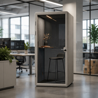 Cabines de bureau insonorisées, panneaux acoustiques, cloisons de bureau préfabriquées de luxe avec chaise d'ordinateur