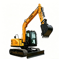 Mini-excavatrice hydraulique de 8 tonnes, excavatrice sur chenilles, petite pelle compacte, micro-excavatrice, chenilles en caoutchouc et en acier en option