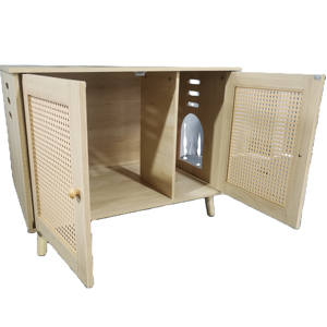 Customized by the Manufacturer <strong>Cupboard</strong> Wooden Luxury Modern Rattan Storage Cabinet Living Room Furniture <strong>Cat</strong> Toilet - Product Image 2