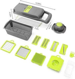 14 in 1 Portable Manual Fruit <b>Vegetable</b> Cutter Onion Dicer Veggie Slicer Kitchen Accessories Tools <b>Vegetable</b> Slicer - Product Image 3