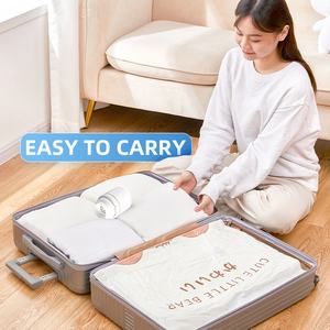 Spina europea <span class=keywords><strong>pompa</strong></span> elettrica portatile bianca multifunzione a compressione <span class=keywords><strong>sottovuoto</strong></span> borse di stoccaggio salvaspazio abbigliamento uso viaggio - Product Image 3