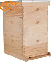 Langstroth-colmena de abeja Langstroth de madera, caja de colmena de abeja con techo de Metal, 20 marcos