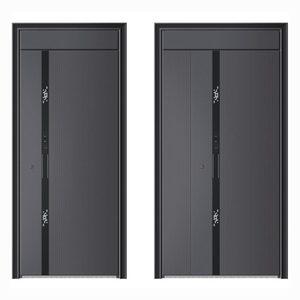 Wrought Iron Security <strong>Door</strong> with Fire Prevention Modern <strong>Design</strong> Black/Copper Finish for Supermarket &amp; Farmhouse Exterior Entry - Product Image 3