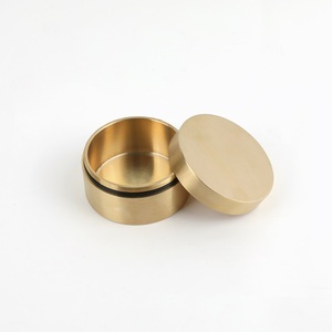 Tinh Khiết Brass Kín Trà <span class=keywords><strong>Caddy</strong></span> Xách Tay Hộp Thuốc Sang Trọng Vàng Brass Lưu Trữ Hộp Nhà Bếp Lọ Nhà Máy Bán Buôn - Product Image 1