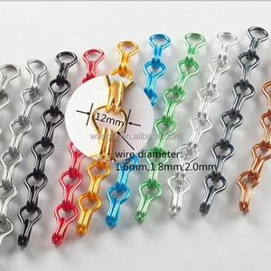 Moustiquaire à maillons en aluminium anodisé rouge, <span class=keywords><strong>rideau</strong></span> métallique coloré à double crochet pour l'architecture visuelle - Product Image 3