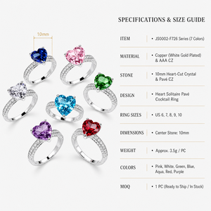 Anello a Forma di Cuore per Donne, Design Romantico, Accessorio da Dito per Uso Quotidiano - Product Image 5