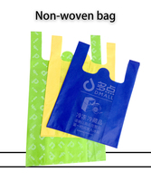 Sac fourre-tout écologique non tissé avec poche intérieure, fond renforcé, sac de courses réutilisable, poignées robustes, impression personnalisée