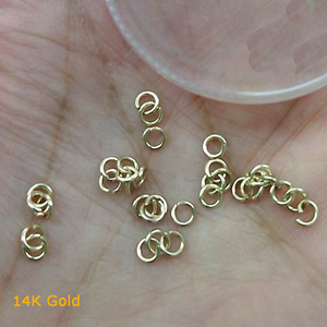 Anillo de Salto de Oro Sólido 14K (AU585) de Alta Calidad con Cierre Abierto/Cerrado para Fabricación Permanente de Joyería y Cadenas - Product Image 1