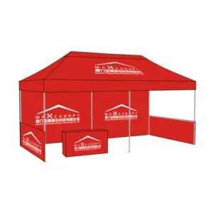 定制印刷广告户外贸易展10x20天篷帐篷，带重型铝六角40毫米框架