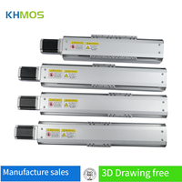 Módulo Lineal KHMOS HYS100 G1610, Plataforma de Movimiento de 200 mm, Aluminio 6061, Doble Guía, 40 kg, 0.03 mm, para Router CNC, Servomotor