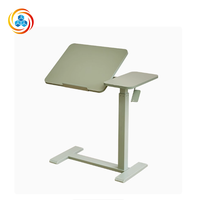 Table d'appoint pliable et mobile pour canapé, bureau moderne minimaliste en panneau de densité réglable en hauteur pneumatiquement, support d'ordinateur