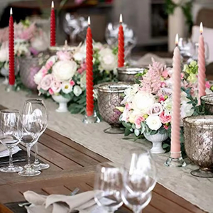 Bougeoir en cire de soja mélangée de style européen, à tige longue et fileté, sans fumée, sans parfum, pour décoration de mariage et centre de table - Product Image 2