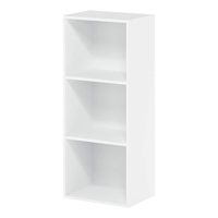 Estantería de madera para el hogar blanca popular abierta de 3 capas