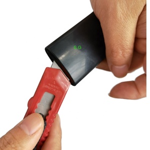 Couteau utilitaire à poignée en caoutchouc antidérapant, couteau à lame détachable rétractable avec lame tranchante SK5 - Product Image 6