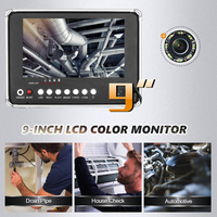 9 "moniteur 30M DVR égout Endoscope caméra tuyau égout vidange système d'inspection Kit avec 8 pièces LED lumières 32GB carte SD