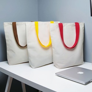 Bolsa de Mano Resistente de 35*40*<span class=keywords><strong>10</strong></span> cm para Manualidades, Bolsos de Lona de <span class=keywords><strong>10</strong></span> oz para Mujer, Bolsas de Compras Personalizadas con Asa Colorida - Product Image 2