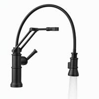 Robinet de cuisine multifonctionnel extractible avec poignée ergonomique intégrant des fonctions d'eau chaude et froide